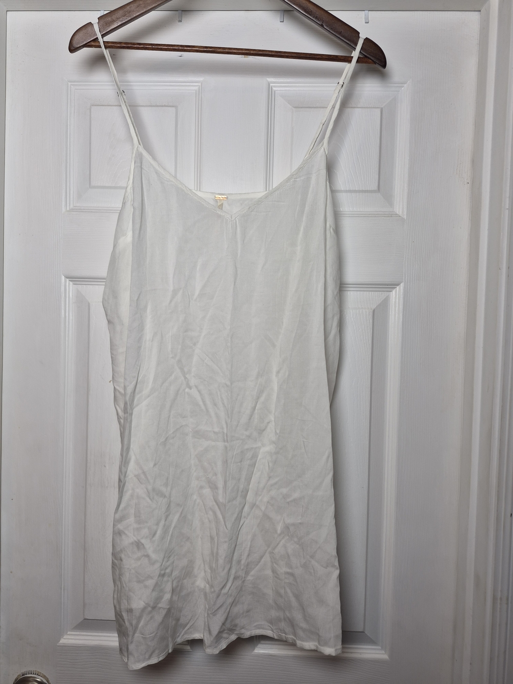 Free People White Women's Slip Cami V-Neck Large